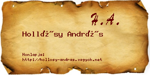 Hollósy András névjegykártya